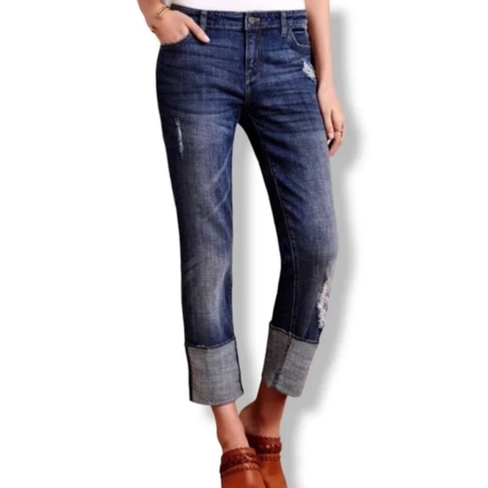 Pilcro and the Letterpress | Hyphen cuffed cropped jeans size 27